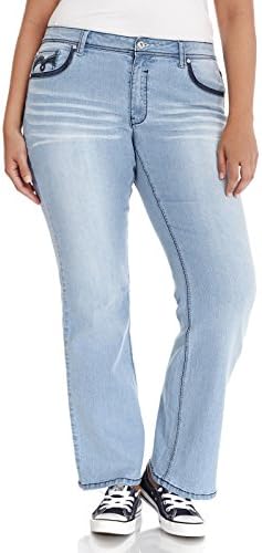 Angels Jeans Women's Plus Size Mid Rise Bootcut Jean