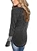 BLENCOT Women's Long Sleeve Floral Printed Casual Flare Henley Shirts Tunics Tops