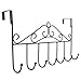 Rbenxia Over The Door Hanger Rack - Decorative Metal Hanger Holder for Home Office Use 7 Hooks Brown