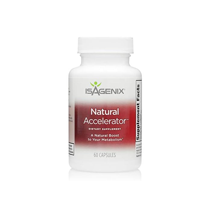 Isagenix Natural Accelerator - Metabolism Boost Capsules with Green Tea Extract, Black Pepper, Niacin and More - 60…
