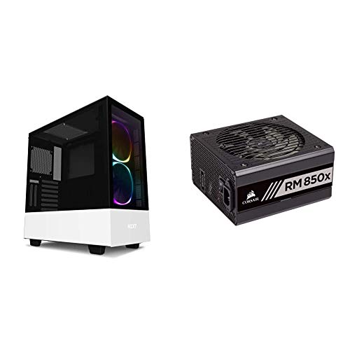 قیمت و خرید Nzxt H510 Elite Ca H510e W1 Premium Mid Tower Atx Case Pc Gaming Case White Black Corsair Rmx Series Rm850x 850 Watt 80 Gold Certified Fully Modular Power Supply