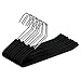Spring Fever Open Ended Non Slip Sponge Padded Pants Hangers - Chrome Plating Foam Heavy Duty Space Saving Black 10