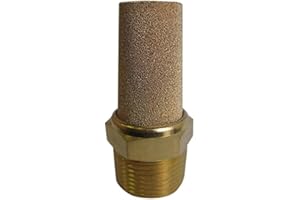 MettleAir Muffler1/8" NPT Filter Sintered Bronze Cone BSL-N01