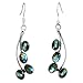 8.00ctw, Genuine Labradorite & 925 Silver Plated Dangle Earrings Made By Sterling Silver Jewelry