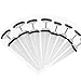 PiercingJ 8pcs Acrylic Ear Taper Kit Fake Cheater Earrings Plug Tunnel 6G-00G Look White