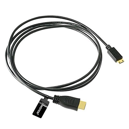 HDMI to Type C Mini HDMI 2 meter (6 ft.) 1080p HIGH RES for CAMCORDER with HDMI-mini port