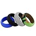 WharFlag Silicone Wedding Ring Wedding Band For Men ,4-PACK of Gray,Black,Blue And Camouflage For Exercise Work Sports - Thickness[2mm] Width[8.7mm]
