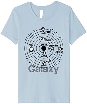 Kids Cool Planets Kids Premium T-shirt Boys Girls Youth Galaxy 12 Baby Blue