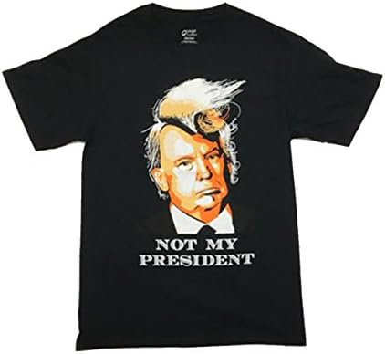 Men's Not My President Anti-Trump Short Sleeve T-shirt-Black-xl