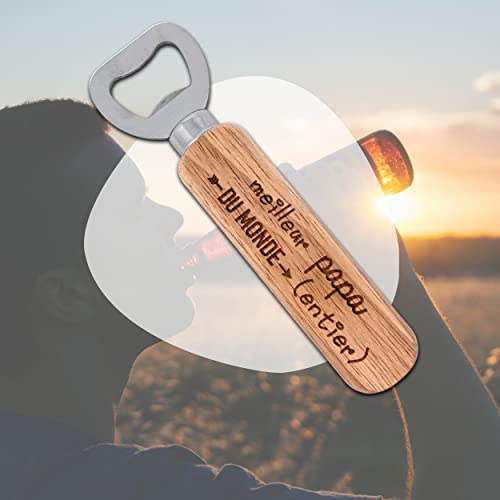 ERNESTINE - Best Dad Bottle Opener - Father's Day and Grandfather's Day Gift - Dad Gift Accessory Man - Personalised Family Keyring - Gifts for Men Birthday Christmas Birth