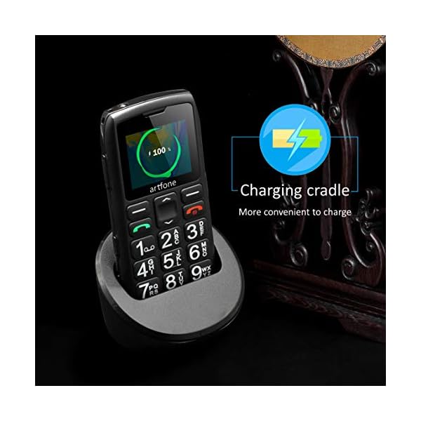 Big-Button-Mobile-Phone-for-Elderly-artfone-C1-Senior-Mobile-Phone-With-SOS-Button-Talking-Number-1400mAh-Battery-Dual-SIM-Unlocked-Torch-Side-Buttons-Bluetooth-Charging-DockBlack artfone Big Button Mobile Phone for Elderly, C1 Senior Mobile Phone With SOS Button | Talking Number | 1400mAh Battery…