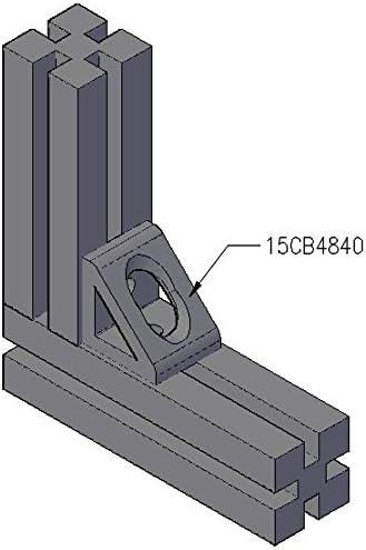 15CB4840, 2-Hole Corner Gusset, 15 Series, Faztek Brand, (8-pk)