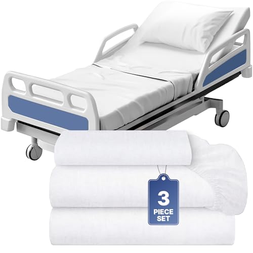 White Classic Jersey Hospital Bed Sheets