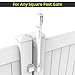 D&D Technologies MagnaLatch ML3TPKAWT, Pool & Child Safety Gate Lock & Latch (Top Pull, Magnetic, Key-Lockable, White) for Any Square Post gate