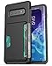 ENCASED Galaxy S10 Plus Wallet Case with Protective Card Holder Slot (Samsung S10+) Black