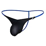 Gogobear Men's Thong Underwear Sexy Ice Silk Low