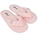 Aerusi Heart Love Women's Splash Spa Bedroom Home Thong Slipper