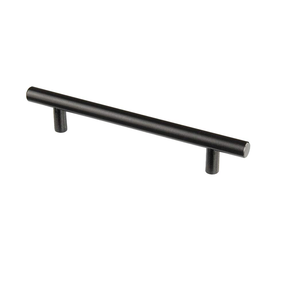 Dreneco 6 Pack Cabinet Knobs and Pulls Cupboards Drawers Bedroom Door Handles 150mm Overall Length Brushed Stainless Steel Black