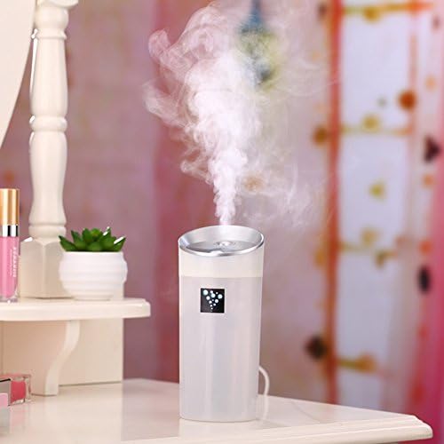 Ultrasonic Cool Mist Humidifier (Multi Use for Car Travel Office Desk Desktop Small Bedroom) USB Portable Mini Humidifier/ Air Purifier for Baby Room (White)