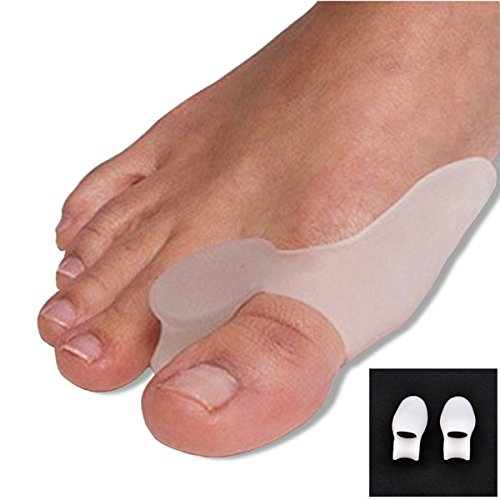 Kalevel 2pcs Toe Separators Gel Bunion Toe Spreader Toe Straightener Toe Spacers Toe Corrector Toe Stretchers Cushions, Gel Bunion Sleeve Cushion Protector Big Toe Separator Toe Spreader Eases Pain