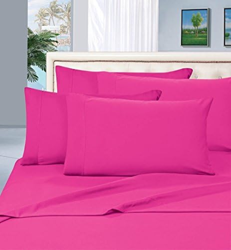 Golden Linen Elegant Comfort 4-Piece Egyptian Quality Hypoallergenic Ultra Soft Wrinkle, Fade, Stain Resistant Bed Sheet Sets with Deep Pockets (KING, HOT PINK)