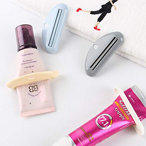 ONDY 4-Pack Toothpaste Tube Squeezer Toothpaste Clips Cream Squeezers for Toothpaste Hair Salon, Hand Cream,Paint Tube,Cosmetics (4-PC-Squeezer)