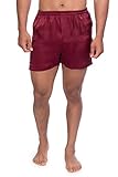 TexereSilk Men's 100% Silk Dress Boxers - Underwear for Men (Board Room, Burgundy, Large) for Him MS6102-BRG-L