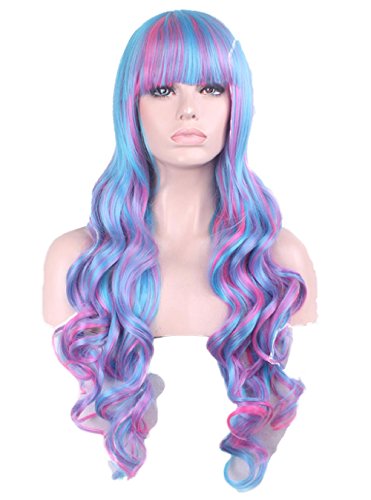 D2C Beauty Women's Gradient Wavy Synthetic Costume Wigs 31.5" 80 cm
