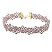 Gotd 8 Pieces Choker Necklace Set Stretch Velvet Classic Gothic Tattoo Lace Choker (Pack of 8(1))