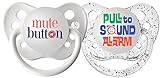 Ulubulu Pacifiers - 6-18 months - Mute Button & Alarm - 2 pk
