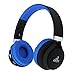ARTIX BT5 Bluetooth Headphones On-Ear Wireless Earphones, Lightweight, Foldable, Adjustable Headset w/Built in Microphone, 3.5mm Cable for Wired Use for Work, Travel, Sport Kids Teen Adult Black/Blue