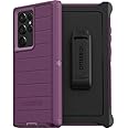 OtterBox Defender Pro Case & Belt Clip/Stand for Samsung Galaxy S22 Ultra (NOT or Plus Other Models) (Happy Purple),(Defender Pro Series)