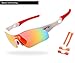 INBIKE New Cycling Bicycle Bike Sports Sun Glasses Sunglasses with 5 Lens, 4 Colors to Choose - White