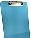 Trade Quest Plastic Clipboard Transparent Color Letter Size Low Profile Clip (Pack of 6) (Blue)