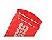 FOME One Pair Vintage Fashion British Style London Telephone Booth Kiosk Thickening Iron Library School Office Home Study Metal Bookends Book End+FOME GIFT