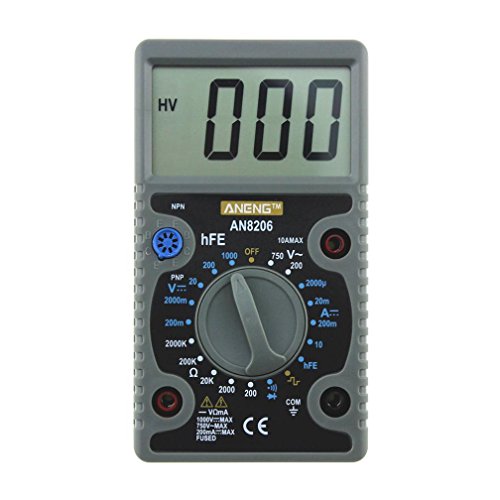 Dressffe AN8206 Digital Multimeter Large Displays Amps Output Voltage Ohm Probe Tester
