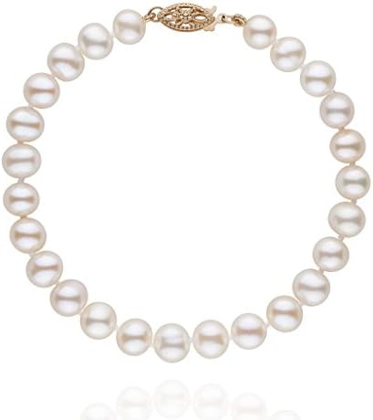 6.5-7.0 mm White Freshwater AA+ Cultured Pearl Bracelet