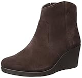 crocs Women's Leigh Suede Wedge Boot, Espresso, 8 M US