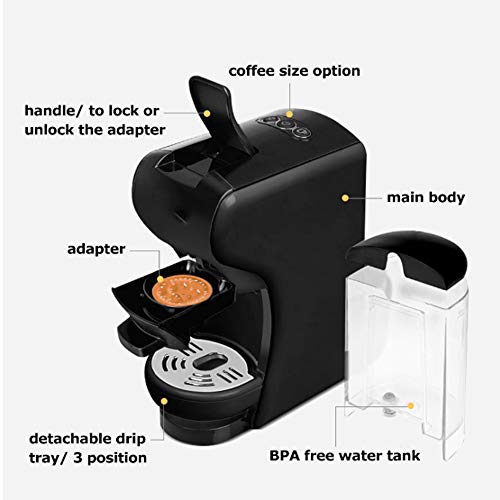 N / C Kapsel-Kaffeemaschine, automatische automatische tragbare Pod-Kaffeemaschine für zu Hause, Extraktion bei… – Bild 4