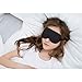Silk Sleep Mask, Natural Silk Eye Mask Super Smooth Blindfold for Sleep and Travel, Black