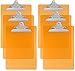 Trade Quest Plastic Clipboard Transparent Color Letter Size Standard Clip (Pack of 6) (Orange)