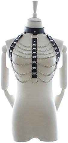 Lieberpaar Women's Tassel Body Harness Metal Chain and Faux Leather Sexy Lingerie (QQFZNY04)