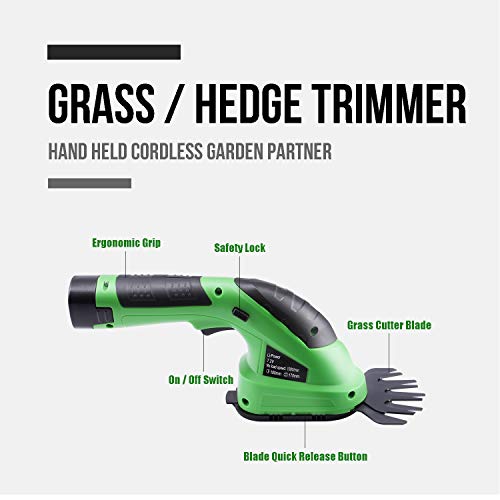 Lichamp 2in1 Electric Hand Held Grass Shear Hedge Trimmer Shrubbery