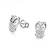 Acxico Women Sterling Silver Plated Cute Owl Screwback Girls Earrings for Gift