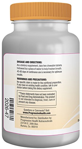 image for Progressive Health Bad Breath Pills for Halitosis - Includes: Vitamin 