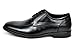 Bruno MARC DP03 Men's Formal Modern Leather Wing Tip Loafers Lace Up Classic Lined Oxford Dress Shoes BLACK SIZE 8