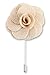 Men's Lapel Flower Pin Handmade Boutonniere for Suit - Begonia (Khaki)