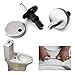 2 Sets Toilet Seat Hinge Fixings Top Fix Nuts Screws Fitting Rubber Back to Wall