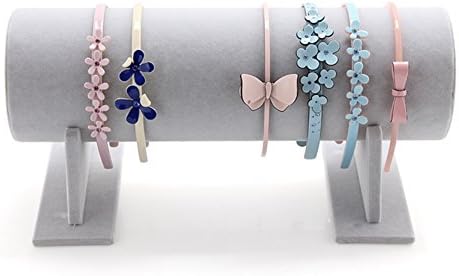 Casualfashion 11ร36cm Velvet Separable Hair Jewelry Headband Display Rack Hair Band Show Stand Holder (Gray)