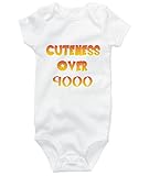 Cuteness Over 9000 Dragon Ball Z Parody Cute Onesie Funny Baby Bodysuit (3 months)